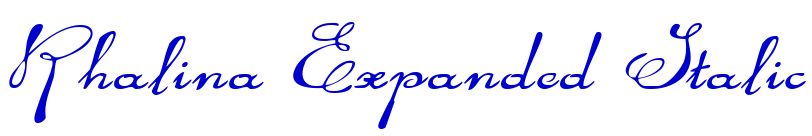 Rhalina Expanded Italic шрифт